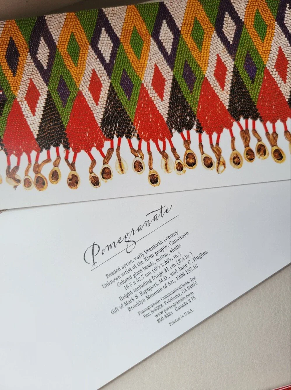 African Beadwork Notecards (10) Imagery of Kirdi artisan colorful beaded aprons
